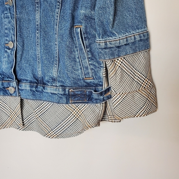 Maje Women's Blue Berio Layered Denim Jacket, Size 1/S US - Picture 9 of 15